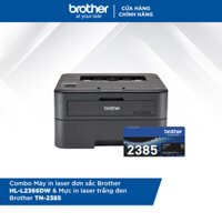 Hàng chính hãng Combo Máy in laser đơn sắc Brother HL-L2366DW và Mực in laser trắng đen Brother TN-2385