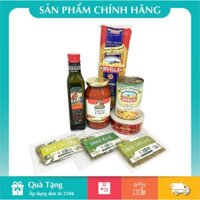 [HÀNG CHÍNH HÃNG] Combo Vào Bếp (Dầu Oliu, Sốt Cà Chua, Bơ Bretel, Đậu Gà Lon, Mì Số 12, Lá Nguyệt Quế, Basil, Oregano)