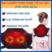 [Hàng chính hãng] Đai Chườm Vai Gáy Nhiệt Hồng Ngoại Kết Hợp Thảo Dược Hỗ Trợ Điều Trị Đau Vai Gáy