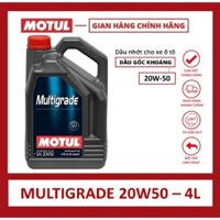 [Hàng Chính Hãng] Dầu Nhớt Xe Ôtô Máy Xăng MOTUL MULTIGRADE 20W50 4L