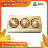 [HÀNG CHÍNH HÃNG] Đèn Sưởi Nhà Tắm Braun Kohn KP03G 3 Bóng Hồng Ngoại Bảo Vệ Sức Khỏe - Bảo Hành 5 Năm