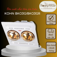 (HÀNG CHÍNH HÃNG) Đèn sưởi nhà tắm 2 bóng âm trần Kohn BK03G / BK03GR