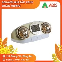 [HÀNG CHÍNH HÃNG] Đèn Sưởi Nhà Tắm Treo Tường Kohn Braun KU02PG 2 Bóng Vàng Sang Trọng - Bảo Hành 5 Năm