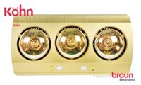[HÀNG CHÍNH HÃNG] Đèn sưởi nhà tắm Kohn KN03G 3 bóng