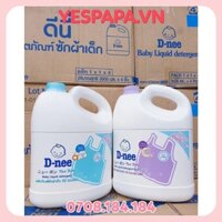 [HÀNG CHÍNH HÃNG] Dung dịch giặt xả quần áo gia đình Dnee màu Trắng 3000ml, Dnee nước rửa bình