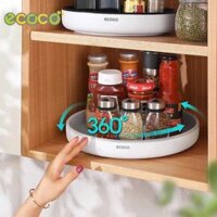 Hàng chính hãng ecoco Đĩa xoay đa năng ecoco đựng gia vị, hoa quả, đồ trang điểm - LOẠI VỪA