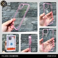 [Hàng Chính Hãng] FIlada Diamond Pink ốp lưng trong viền hồng gắn đá cho 15 Plus