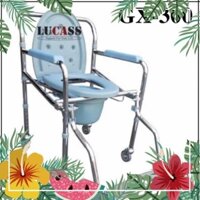 [Hàng Chính Hãng ] Ghế Bô Vệ Sinh Cho Người Gìa lucass GX-300, Có Bánh Xe,Có Để Chân, Gấp Gọn