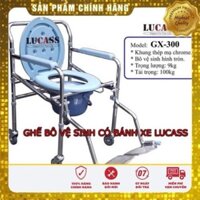 [Hàng Chính Hãng ] Ghế Bô Vệ Sinh Cho Người Gìa lucass GX-300, Có Bánh Xe,Có Để Chân, Gấp Gọn