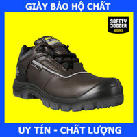 Hàng Chính Hãng Giày Bảo Hộ Safety Jogger Pluto EH Da Thật, Cách Điện 18kV, Đế Chống Đâm Xuyên, Mũi Chống Va Đập - Nâu đen - 43