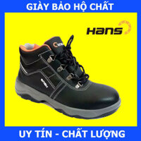 Hàng Chính Hãng Giày Bảo Hộ Hans HS-55, Đế Chống Va Đập, Chống Đâm Xuyên, Chống Trơn Trượt - Đen - 24038