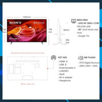 hàng chính hãng _  Google Tivi Sony 4K 55 inch KD-55X75K 2022 _giảm giá