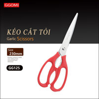 Hàng Chính Hãng Kéo cắt tỏi chuyên dụng nhà bếp dài 23cm, lưỡi kéo dài 12cm bằng thép không gỉ  GGOMi Hàn Quốc GG125