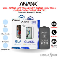 [HÀNG CHÍNH HÃNG] Kính cường lực ANANK cho iPhone 15 Series mỏng mượt