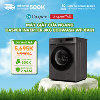Hàng CHÍNH HÃNG [Lắp đặt 0Đ HN HCM] Máy giặt cửa ngang Casper Inverter 8KG EcoWash WF-8VG1 - Chính hãng - Bảo hành 2 năm