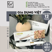 [Hàng Chính Hãng] Lược kẹp tóc đa năng Nova 3in1 809CRM, Máy làm xoăn dập xù là tóc siêu tiện lợi - Bảo Hành 12 Tháng