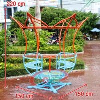 [HÀNG CHÍNH HÃNG] Mâm xoay đu quay tròn công viên Vương Miện Nữ Hoàng S06V26