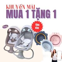 (HÀNG CHÍNH HÃNG MASTELA-BẢO HÀNH)Nôi điện tự động rung bé ngủ Mastela có remote và nhạc trắng