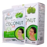 [Hàng CHÍNH HÃNG] Mặt nạ dừa Cửu Long 2in1 Hộp 7 miếng - Mặt nạ nước dừa công nghệ sinh học dạng thạch