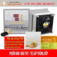 [Hàng Chính Hãng] - Máy ấp trứng mini Ánh Dương P100 dây nhiệt Carbon- Ấp 1-100 trứng đảo tay, tự lắp ráp - Hàng Sẵn