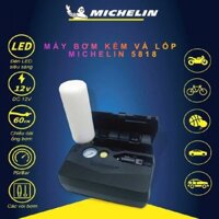 (Hàng chính hãng) Máy bơm lốp xe kèm vá lốp Ô Tô khẩn cấp 12V,  máy bơm vá Michelin 5818 trợ thủ đắc lực cho Bác tài