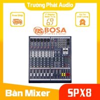 HÀNG CHÍNH HÃNG Mixer Bosa Spx8 Hỗ Trợ Bluetooth USB, ,Cổng Nết Nối Đa Dạng 2line effect độc lập