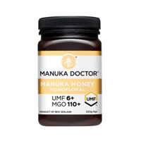 [Hàng chính hãng-nhập từ New Zealand 🇳🇿] Mật ong Manuka Doctor MGO 110+ 500g-Tăng đề kháng, giảm ho, Cải thiện tiêu hóa