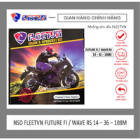 [Hàng Chính Hãng] Nhông sên dĩa FLEETVN dành cho dòng xe Future FI/ Wave RS sên đen (14-36-108M)