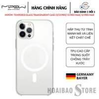 [HÀNG CHÍNH HÃNG] ỐP LƯNG SẠC TỪ TÍNH CHO IPHONE 13/13 PRO/13 PRO MAX/12 PRO MAX MIPOW TEMPERED GLASS TRANSPARENT