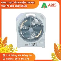 [HÀNG CHÍNH HÃNG] Quạt sạc tích điện Tiross TS9173 - Có đèn LED siêu sáng, 2 tốc độ hoạt động