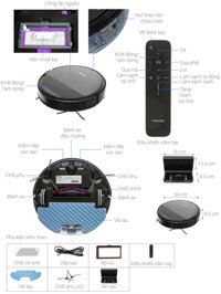 [HÀNG CHÍNH HÃNG] Robot hút bụi lau nhà Samsung VR05R5050WK/SV