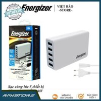 [HÀNG CHÍNH HÃNG] Sạc 5 Cổng Energizer 5V/8A (USA5DEUHWH5) Công Suất tổng tối đa 40W