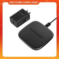 [HÀNG CHÍNH HÃNG] - Sạc không dây RAVPower RP-PC066, 10W, MFI, QI, kèm sạc nhanh QC3.0