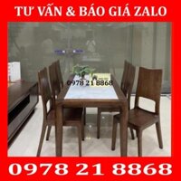 HÀNG CHÍNH HÃNG [SALE] [GIÁ RẺ VÔ ĐỊCH]Bộ bàn ăn 4 ghế mặt bàn chữ nhật gỗ sồi Nga BA17 giá gốc tại xưởng