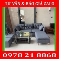 HÀNG CHÍNH HÃNG Sofa nỉ nhập khẩu góc L 2m4x1m6 cho phòng khách màu nỉ tuỳ chọn