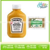 [HÀNG CHÍNH HÃNG] Sốt Mù Tạt Vàng HEINZ 255gr – TẶNG LÁ BASIL