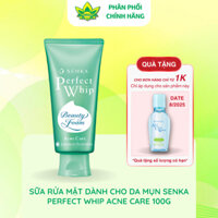 [Hàng chính hãng] Sữa rửa mặt dành cho da mụn Senka Perfect Whip Acne Care 100g