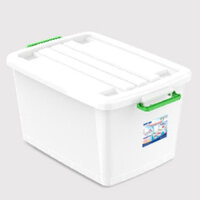 Hàng Chính Hãng Thùng nhựa bánh xe đựng đồ Duy Tân 55L chọn màu quai