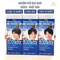 (HÀNG CHÍNH HÃNG) THUỐC NHUỘM TÓC PHỦ BẠC CHO NAM MEN'S BIGEN SỐ 6 - 7 ( ĐEN)