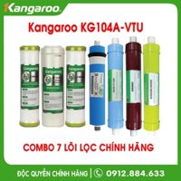 [Hàng chính hãng] Trọn bộ 7 lõi lọc nước Kangaroo hàng hiệu dành cho máy lọc nước Kangaroo KG104A-VTU