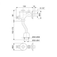 [Hàng Chính Hãng] Van nhấn xả bồn tiểu nam WF-9802(FFAS9802) dùng cho bồn tiểu có lỗ cấp phí trên