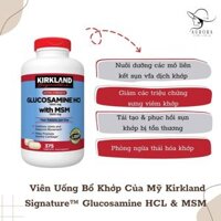 [Hàng Chính Hãng] Viên uống tốt cho khớp Glucosamine Kirkland Signature, Glucosamine bổ xương khớp 375 viên của Mỹ
