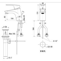 [Hàng Chính Hãng] Vòi lavabo WF-0301 Cygnet nóng lạnh American Standard