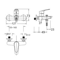 [Hàng Chính Hãng] Vòi tắm sen nóng lạnh WF-0311 Cygnet American Standard