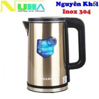 Hàng Chính HãngẤm siêu tốc 2 lớp 2L Osako OSA-250 lòng ấm inox 304 nguyên khối, công suất 1500W - Vàng đồng