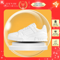 [Hàng Chính Hãng]Giày Louis_Vuitton LV Trainer Triple White, Giày Lv Trắng Bản Auth nam nữ Full PK