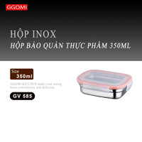 HÀNG CHÍNH HÃNGHộp bảo quản thực phẩm bằng inox, thép không gỉ an toàn sức khỏe các kích cỡ của GGOMi Hàn Quốc - 350ml