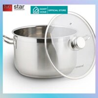 [HÀNG CHÍNH HÃNG]Nồi inox 3 đáy inox 430 FiveStar Standard nắp kính ( 28cm/30cm/32cm)