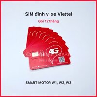 Hàng chính hãngSIM 4G Viettel cho bộ định vị Viettel Smart Motor W1, W2, W3 - Ưu đãi 12 tháng