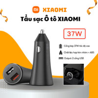 [Hàng chính hãng]Tẩu sạc ô tô Xiaomi công suất 37W cốc sạc ô tô 2 cổng USB sạc cho điện thoại máy tính trên ô tô